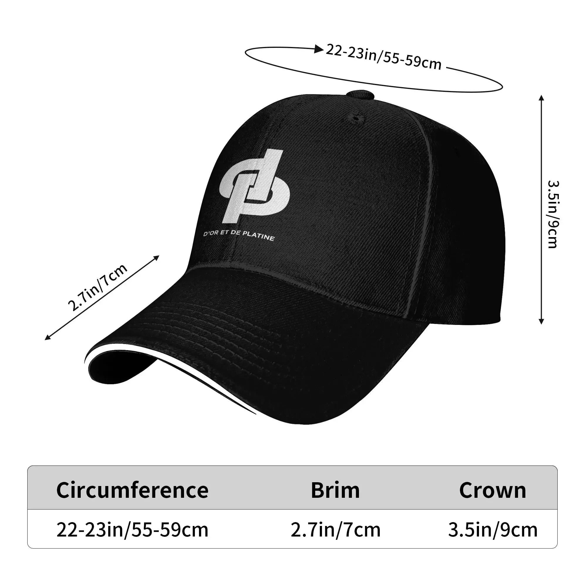 Summer Casual Baseball Cap Rapper JuL Kpop Rock Trucker Hat For Men Adult Hot Sale D'or et de platine Fashion Baseball Caps