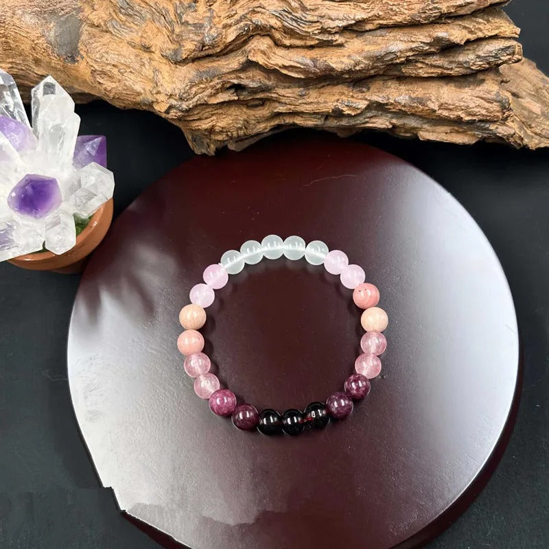 Natural Amethyst Body-purify Slimming Bracelet Stone Energy Yoga Bracelets for Women Weight Loss Bracelet Fatigue Relief Healing