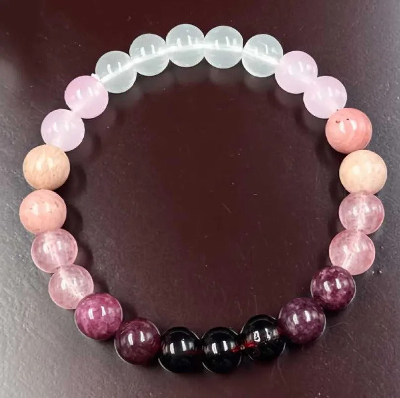 Natural Amethyst Body-purify Slimming Bracelet Stone Energy Yoga Bracelets for Women Weight Loss Bracelet Fatigue Relief Healing